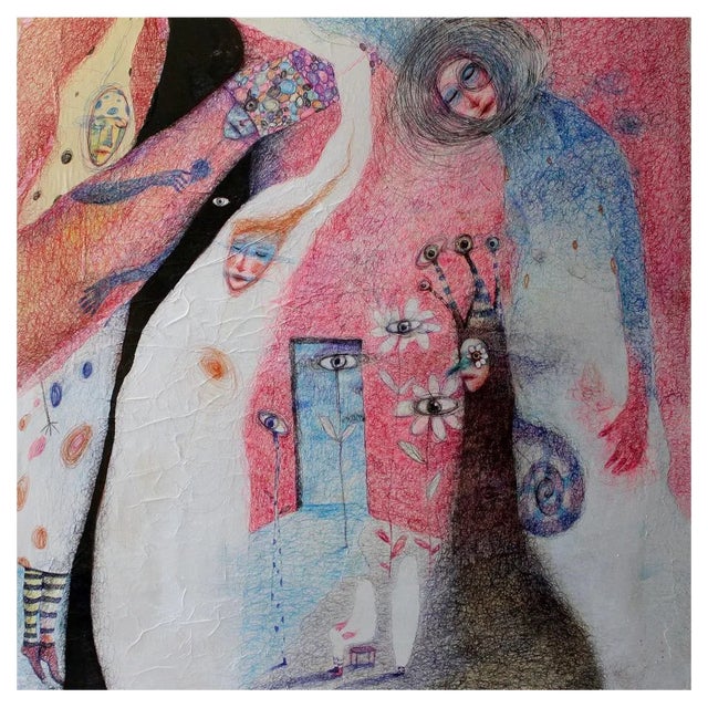 Keziat, The Overlapping of Illusions and Darkness, Pen Drawing, 2018 For Sale