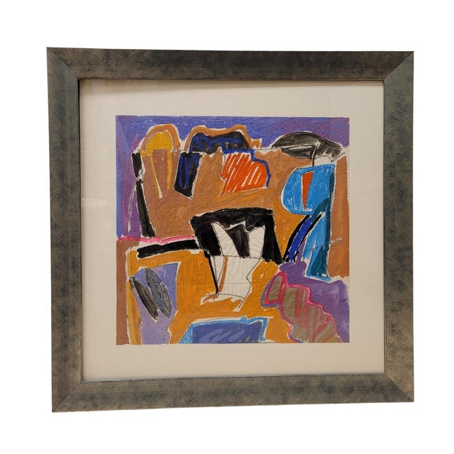 Jorge Vidal, Grupo Simanca Composition, 20th Century, Mixed Media, Framed For Sale - Image 15 of 15