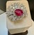2 Carat Natural Oval Ruby and 2.5 Carat Diamond 18 Karat White Gold Ring S 5.75 For Sale - Image 18 of 18