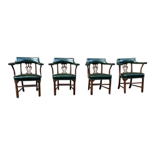 Mid 20th Century Vintage Kittinger Buffalo Williamsburg Restoration Banker’s Chairs - Set of 4 For Sale