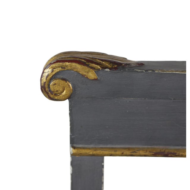 Ebony Vintage Handcrafted French Empire-Style Chair For Sale - Image 8 of 9