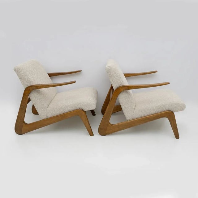 Set of Mid-Century Modern Italian Bouclè Lounge Chairs, 1970s For Sale - Image 6 of 9