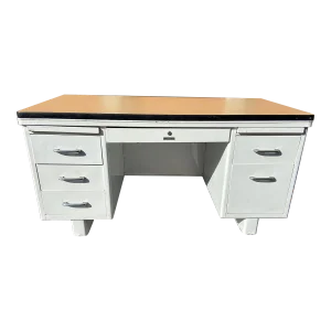 Vintage Mid Century Modern Tanker Desk