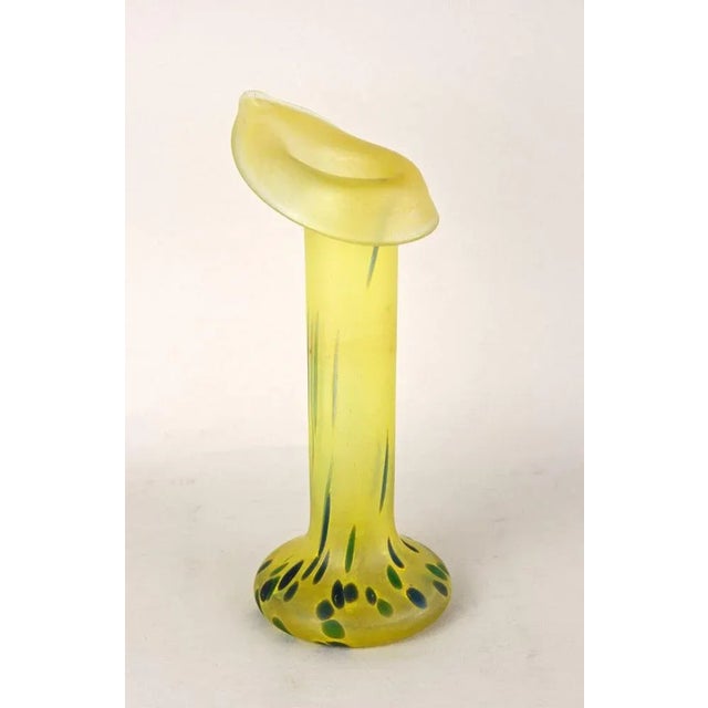 Art Nouveau Yellow Glass Vase, 1910s For Sale - Image 11 of 18
