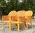 Wood Vintage Coastal Cane Rattan Dining Chairs After McGuire - Set of 4 For Sale - Image 7 of 12