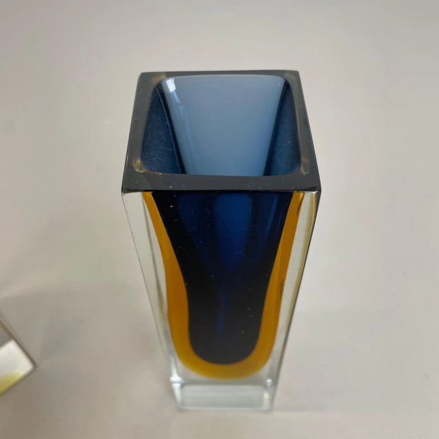 Italian Faceted Sommerso Vases in Murano Glass from Cenedese Vetri, 1970s, Set of 2 For Sale - Image 16 of 18