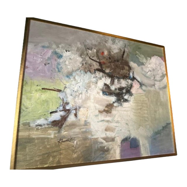 1960s Abstract Mixed-Media Painting For Sale