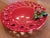 Red Dainty Majolica Trompe l'Oile Red Hollyberry Lace Edge Plate For Sale - Image 8 of 11