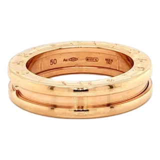 Mid 20th Century Bvlgari B.zero1 One-Band Ring in 18k Rose Gold w/Cert Size 5 / EU 50 For Sale
