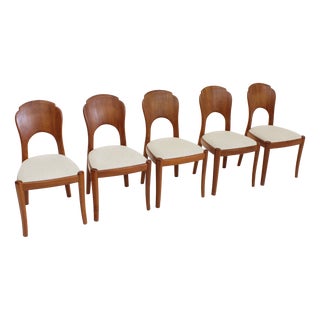 Mid-Century Dining Room Chairs in Teak, 1960s, Set of 5 For Sale