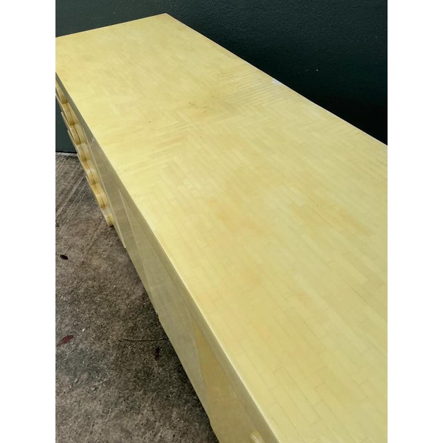 Vintage Columbian Tessellated Bone Stacked Credenza For Sale In West Palm - Image 6 of 14