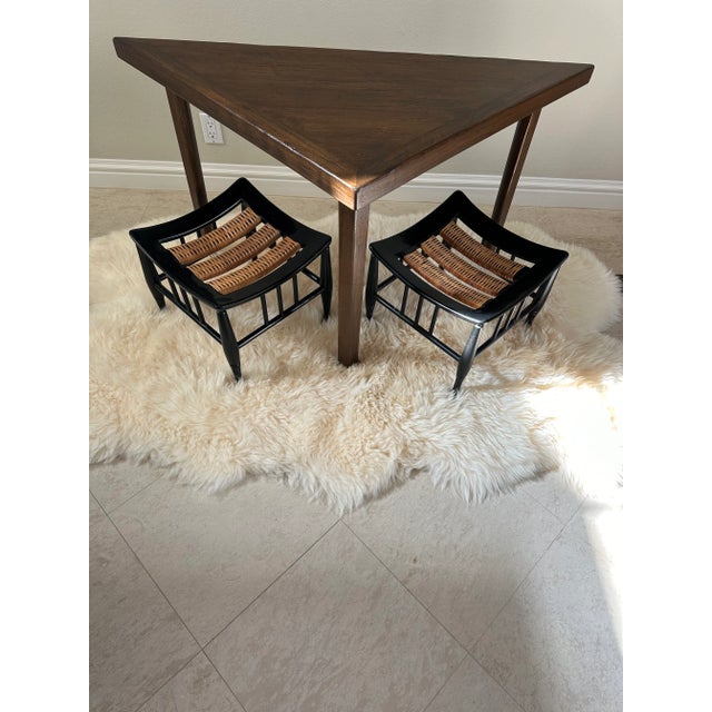 Vintage Oak Triangular Side Table, Desk or Sofa Table | Chairish