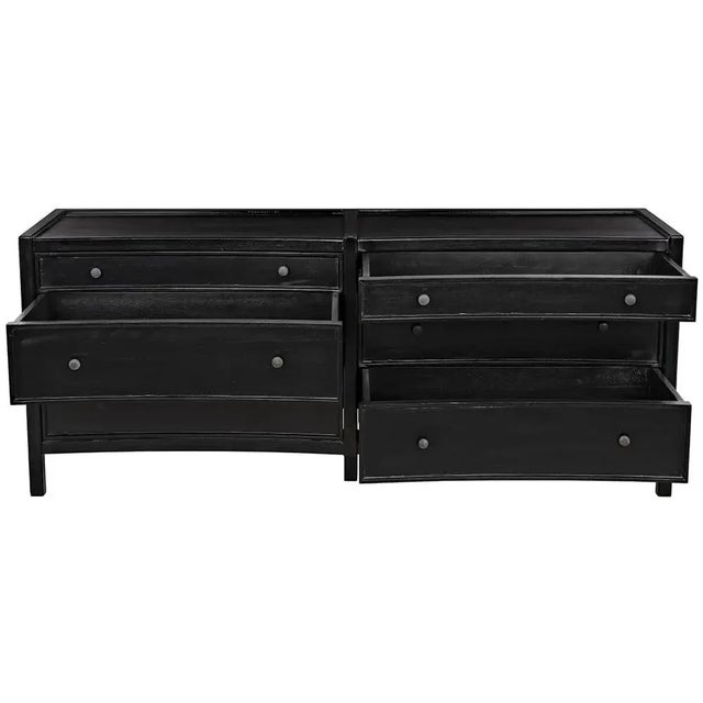 NOIR Hampton 6 Drawer Dresser, Hand Rubbed Black For Sale In Los Angeles - Image 6 of 8