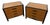 Mid 20th Century Pair of Harvey Probber Ebonized Wood and Brass Nightstands or Side Tables For Sale