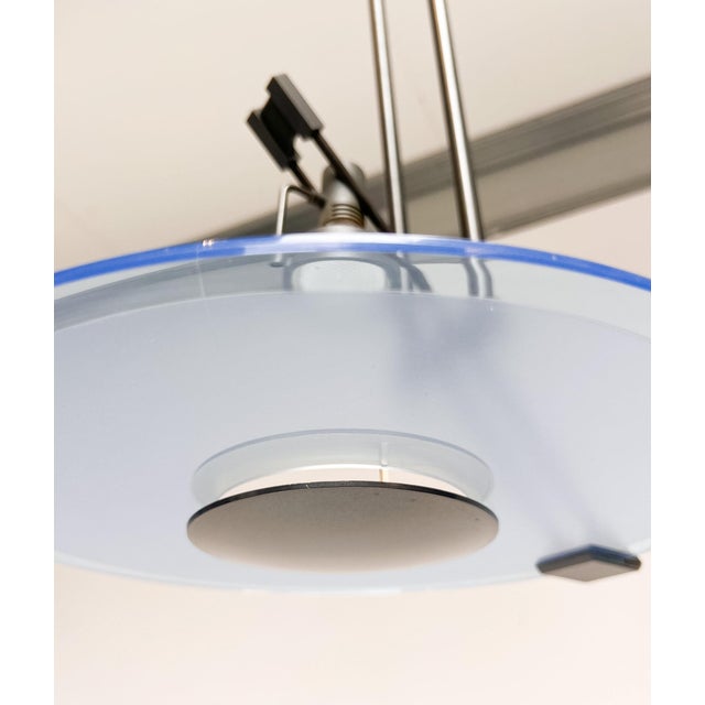 Blue Manhattan Pendant Lamp by Alfred van Elk for Philips, 1980s For Sale - Image 8 of 15
