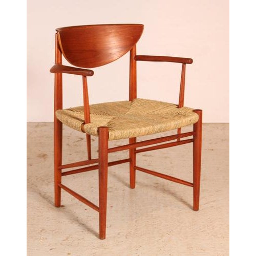 Mid-Century Modern Danish Teak Armchair by Peter Hvidt and Orla Molgard Nielsen for Soborg Mobler, 1950s For Sale - Image 13 of 13