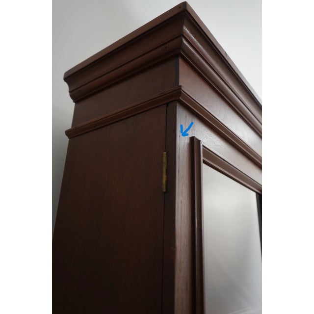 Victorian Restored Walnut 2 Door Bookcase Cabinet For Sale - Image 17 of 18