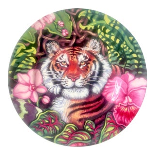 Fitz and Floyd Exotic Jungle Tiger Plate For Sale