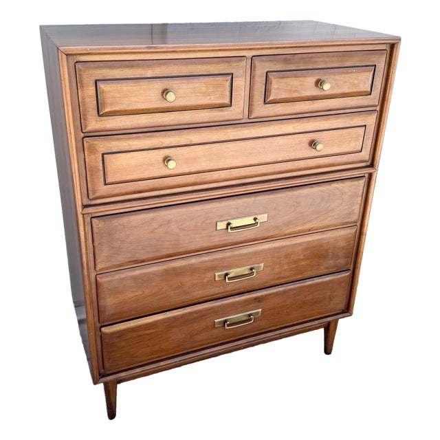 Mid-Century Modern Cliff House 6-Drawer Chest by Heywood-Wakefield For Sale