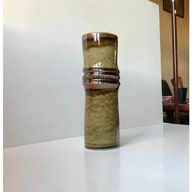 Scandinavian Ceramic & Bamboo Vase by Olle Alberius for Rörstrand, 1960s For Sale - Image 8 of 8