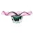Murano Style Sommerso Art Glass Ruffled Centerpiece Bowl Pink Green 20" For Sale In San Francisco - Image 6 of 17