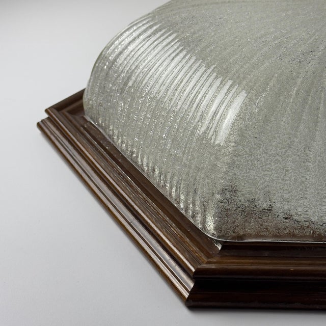 Vintage Ice Murano Glass Ceiling Lamp, Italy, 1980s For Sale - Image 13 of 18