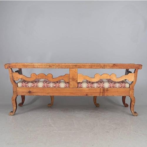 Biedermeier Swedish Sofa in Quilted Golden Birch, 1890s For Sale - Image 4 of 5