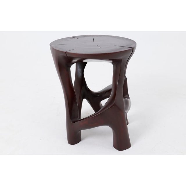 Wooden Sculptural Side Table by Logniture For Sale - Image 4 of 14
