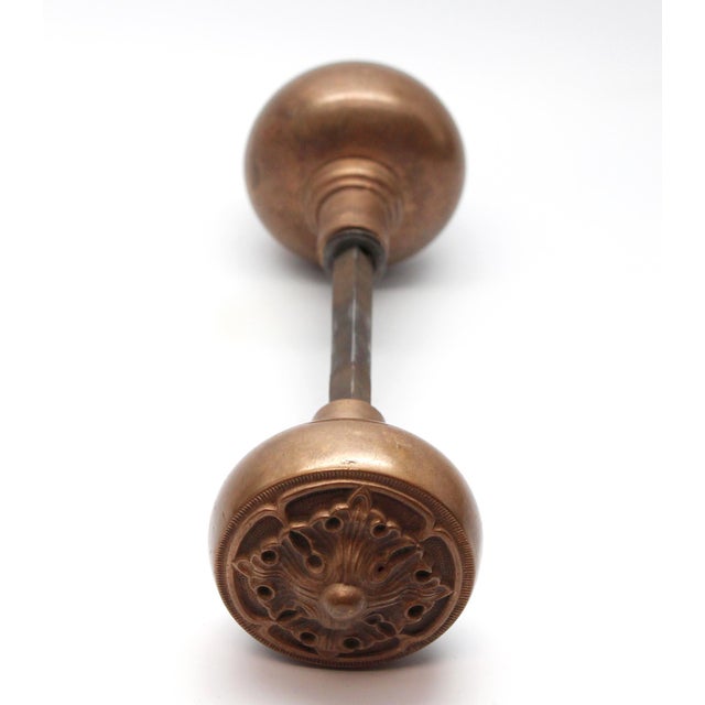 Antique Corbin Gothic Melrose Bronze Passage Door Knobs For Sale - Image 4 of 5