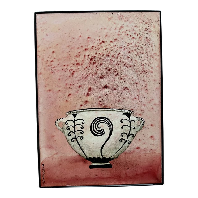 Contemporary Original Still Life Red Painting, Contemporary, "Vessel of Growth", Framed For Sale