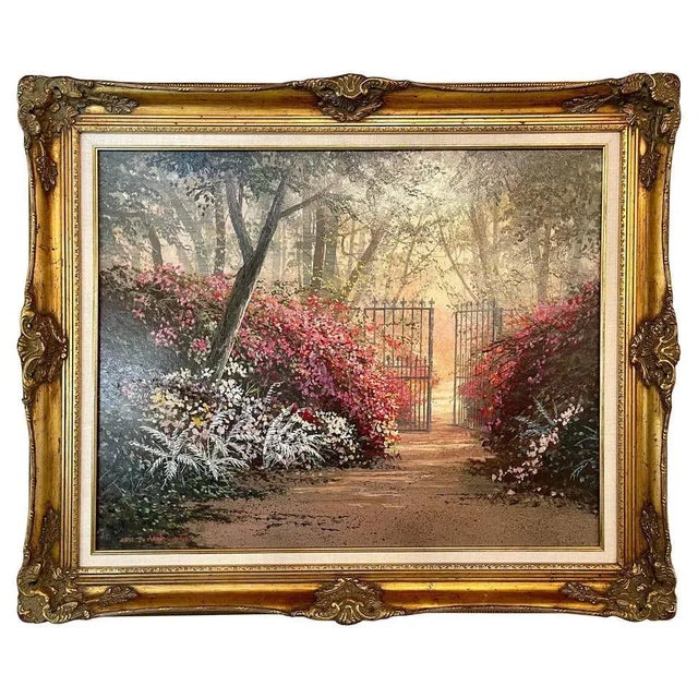 Juan Archuleta Gates and Garden Painting For Sale - Image 13 of 13