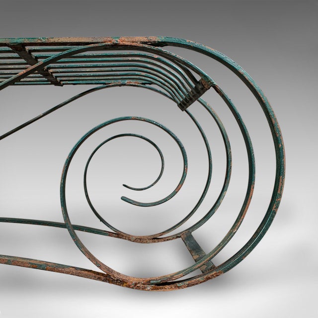 Metal Antique Garden Lounger Set, English, Outdoor, Rocker, Steamer Chair, Edwardian For Sale - Image 7 of 12