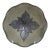 Jane Woodside Leaf Center Scallop Rim Organic Green & Blue Studio Pottery Bowl For Sale