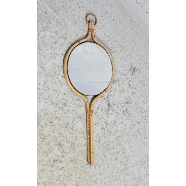 Rattan Mirror in the style of Louis Sognot, France, 1950 For Sale - Image 13 of 18