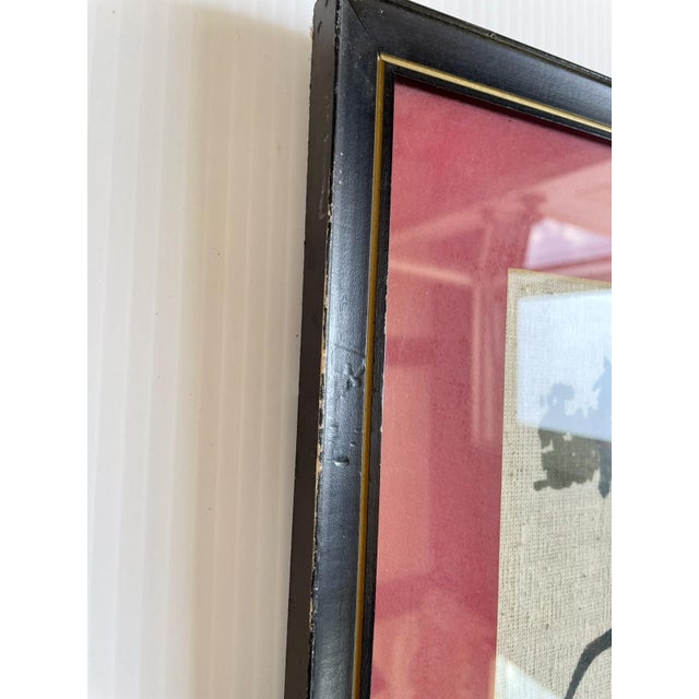 Pair of 1960s Framed Handmade Crewel Embroidery, Horses With Sleigh & Carriage For Sale - Image 10 of 18