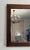 Hollywood Regency Embossed Faux Bamboo Wood Wall Mirror For Sale - Image 9 of 11