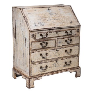 Georgian Hand-Painted and Patinated Slant-Front Secretaire, 1800 For Sale