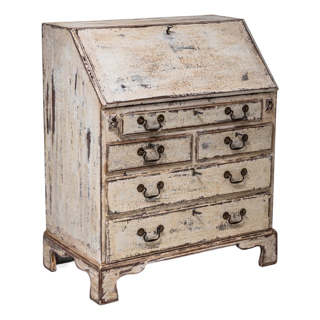 Georgian Hand-Painted and Patinated Slant-Front Secretaire, 1800 For Sale