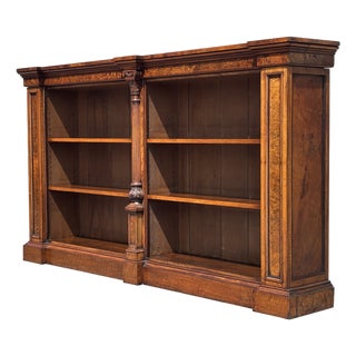 Antique William IV Burr Walnut Bookcase, 1840 For Sale
