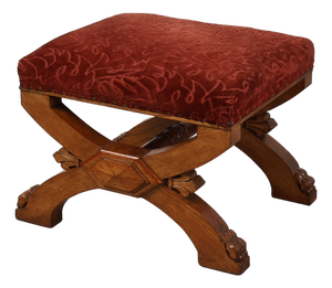 19th Century Gothic Revival Flemish Oak Footstool, Belgium