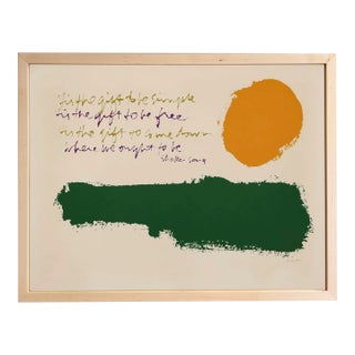 Corita Kent, “’Tis the Gift to Be Simple,” Signed Serigraph For Sale