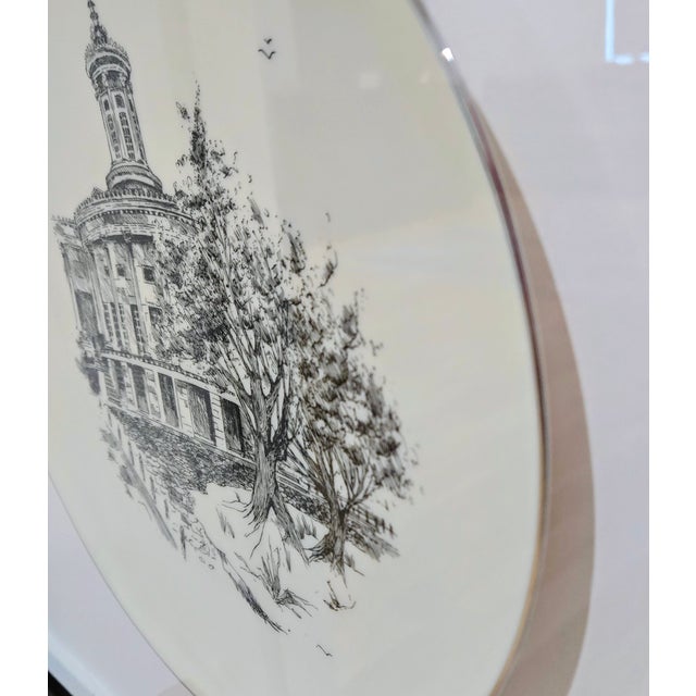Framed Lenox “The Old Philadelphia Exchange, 1834” Plate – Delaware Fund Series For Sale In Dallas - Image 6 of 12