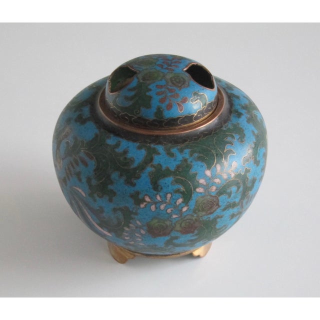 Golden Bronze Cloisonné Incense Burner, 19th Century For Sale - Image 3 of 6