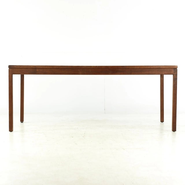 Wood Jens Risom Mid Century Walnut and Formica Top Writing Desk For Sale - Image 7 of 11