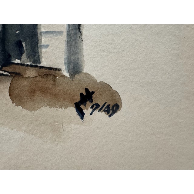 Henry Emil Salloch Original Watercolor on Stonington, Me. 1949. For Sale In Atlanta - Image 6 of 8