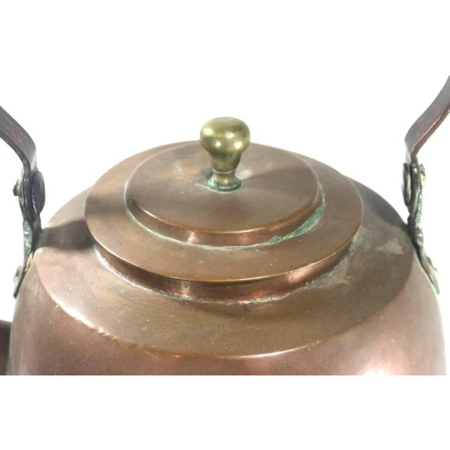 Mid 18th Century 18th Century Georgian Hearth Copper Water Kettle, Hand-Forged. Monumental Piece of History With Tyco For Sale - Image 5 of 7