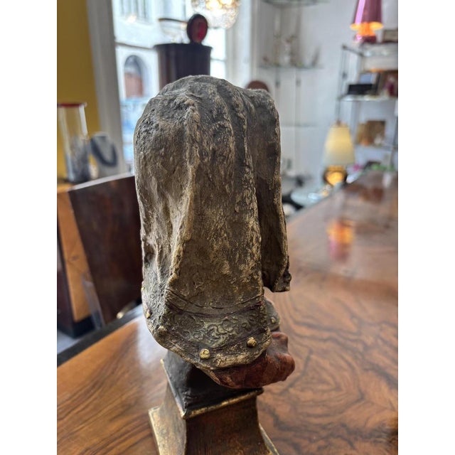 20th Century Terracotta Bust of a Girl by Goldscheider, 1890s For Sale - Image 5 of 7