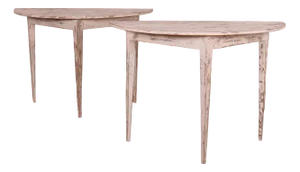 Swedish Demi Lune Console Tables, Set of 2