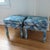 Lee Jofa Kelly Wearstler Edo Linen in Teal Parsons Ottomans - a Pair For Sale In Greensboro - Image 6 of 9