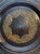 Large 30” Persian Style Repousse Floral Brass Tray Black Bronze Finish For Sale - Image 9 of 12